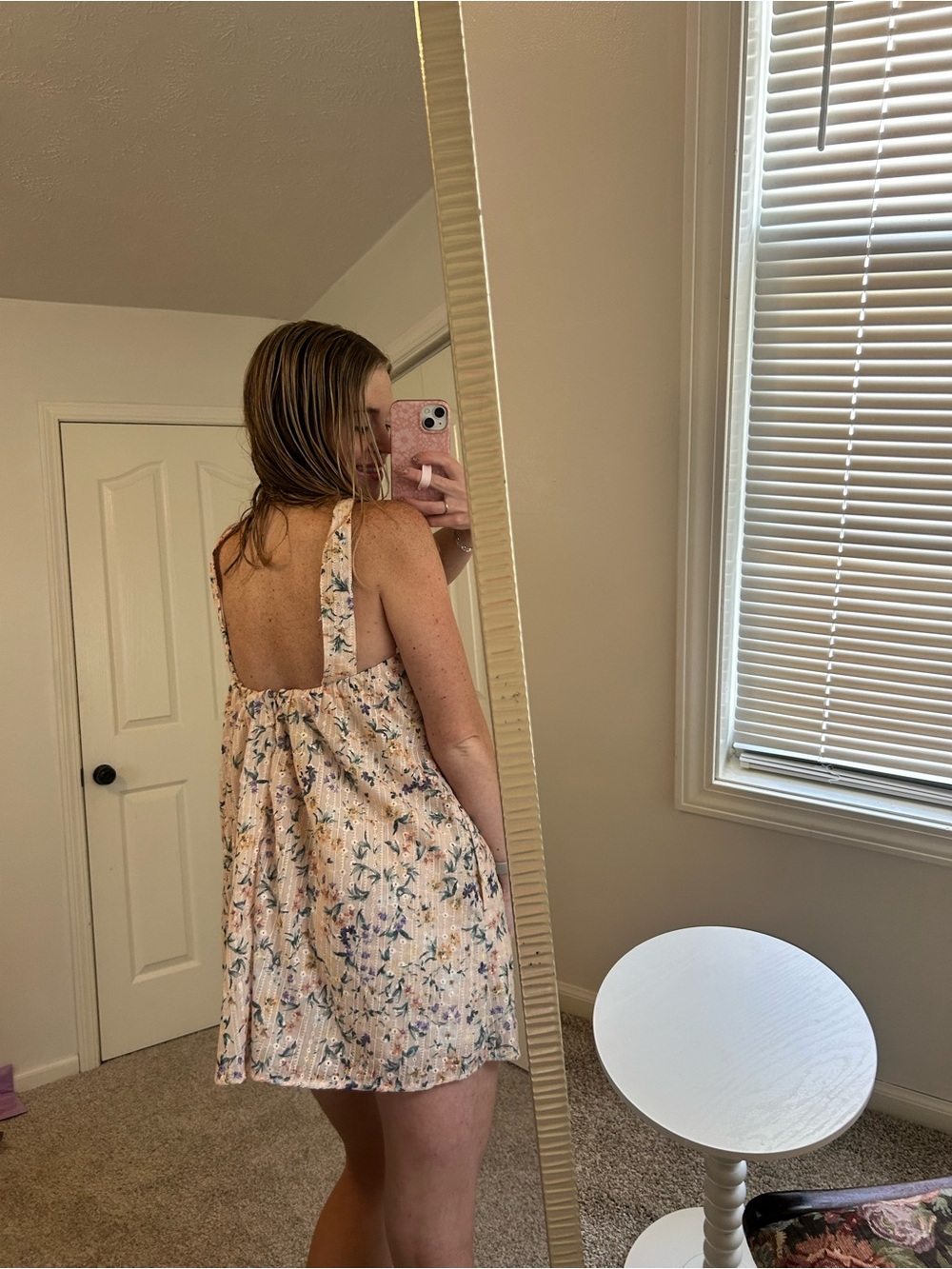 Lovers + Friends Pale Pink Floral Halter Mini Dress - Picture 2 of 6